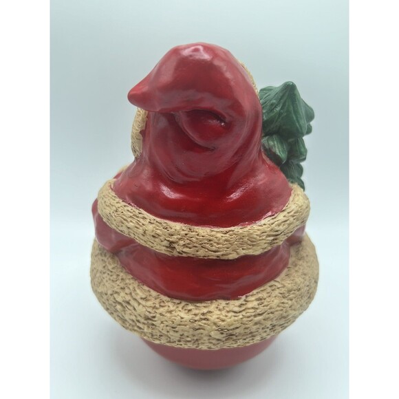 VTG. CHRISTMAS musical, Santa Claus is Coming to Town, wind up, Weeble Santa, - Picture 6 of 8